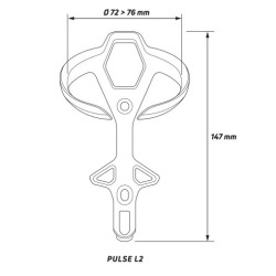Seulement 18 g ! Il vous sera difficile de trouver un porte-bidon plus léger que le Pulse L2